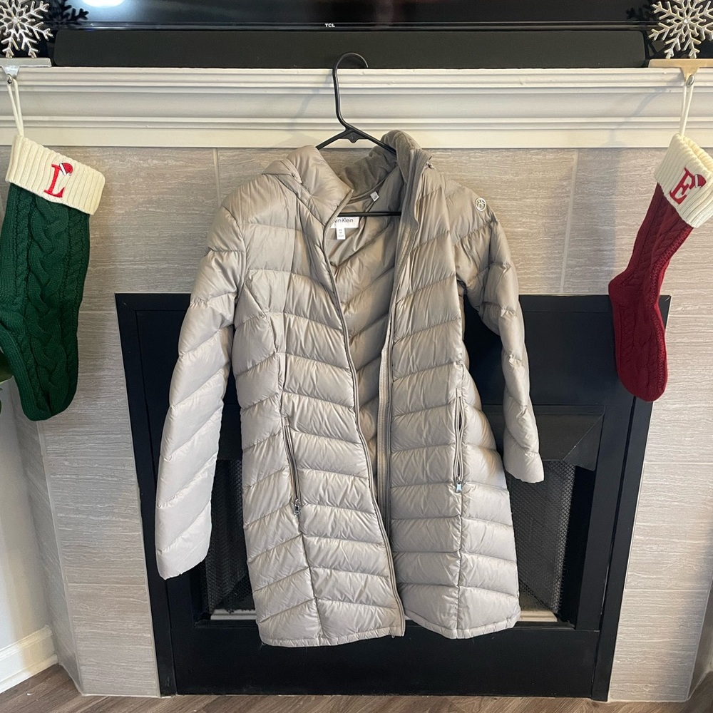 Calvin Klein Light Tan Puffer Jacket